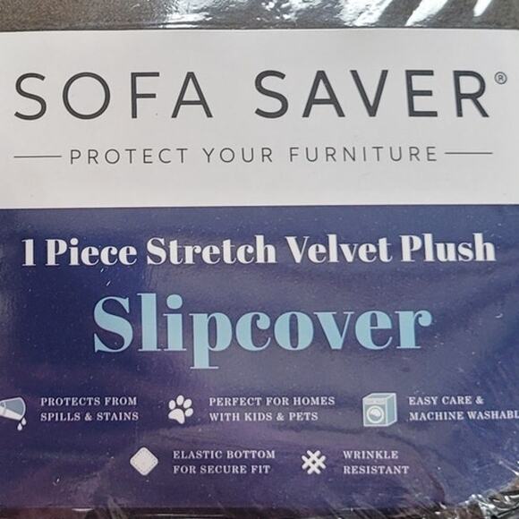 Sofa Saver Armchair Velvet Plush Slipcover, Walnut, 1 PC (Fits Chair Up to 48"W) - Picture 4 of 7